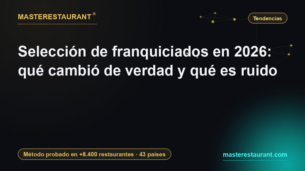 Franchisee selection in 2026: what actually changed and what is noise — Masterestaurant