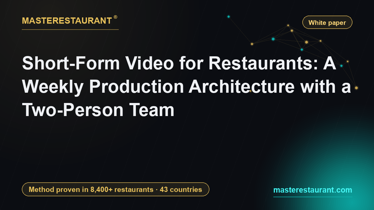 Short-Form Video for Restaurants: A Weekly Production Architecture with a Two-Person Team — Masterestaurant