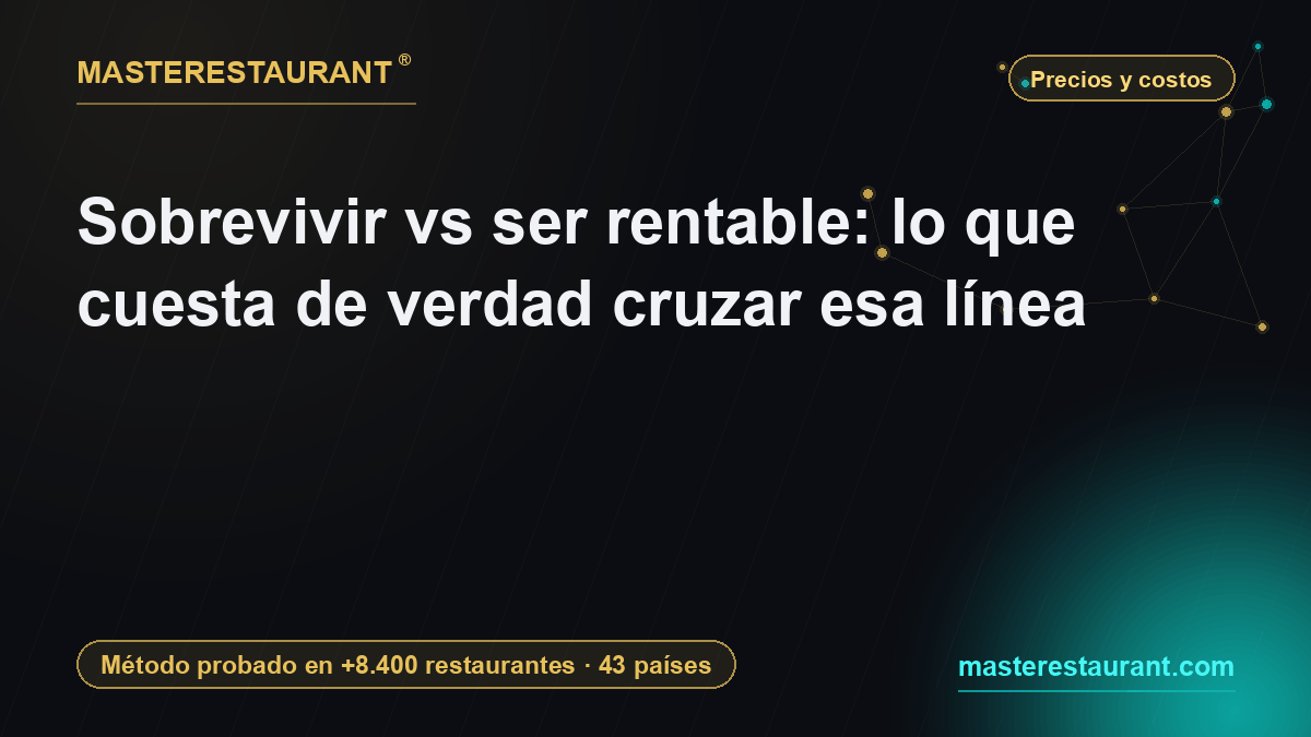 Sobrevivir vs ser rentable: lo que cuesta de verdad cruzar esa línea — Masterestaurant