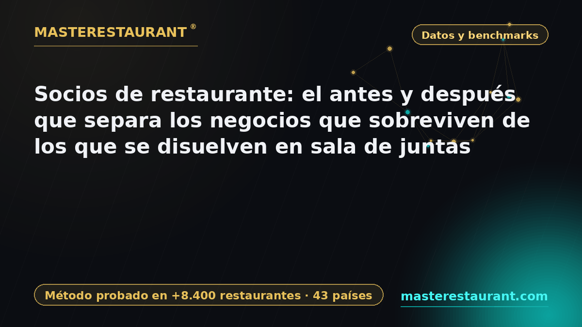 Socios de restaurante: el antes y después que separa los negocios que sobreviven de los que se disuelven en sala de juntas — Masterestaurant