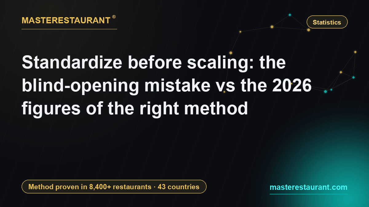 Standardize before scaling: the blind-opening mistake vs the 2026 figures of the right method — Masterestaurant
