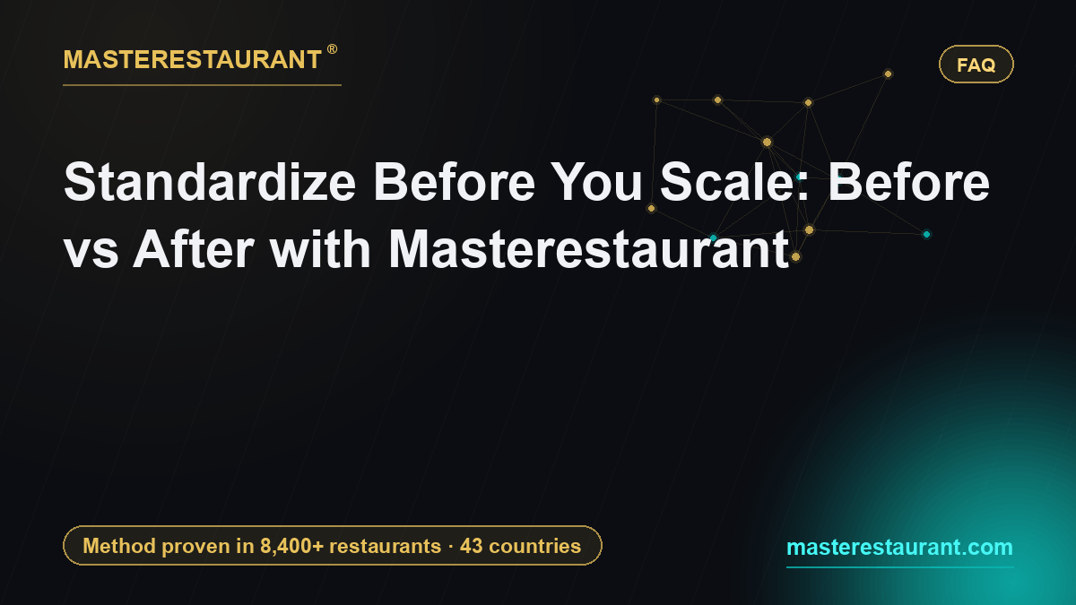 Standardize Before You Scale: Before vs After with Masterestaurant — Masterestaurant