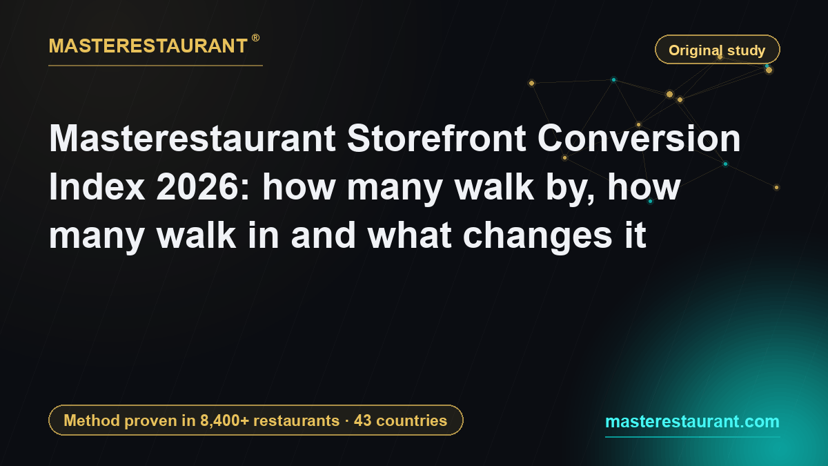 Masterestaurant Storefront Conversion Index 2026: how many walk by, how many walk in and what changes it — Masterestaurant