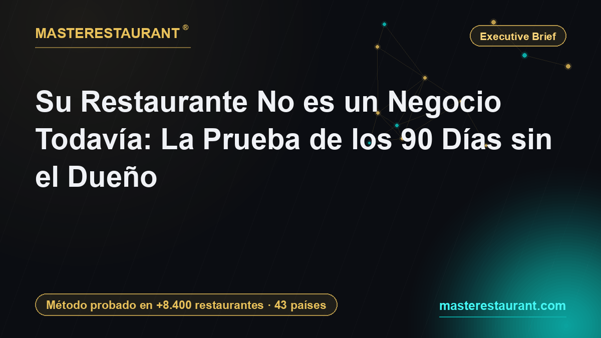 Su Restaurante No es un Negocio Todavía: La Prueba de los 90 Días sin el Dueño — Masterestaurant