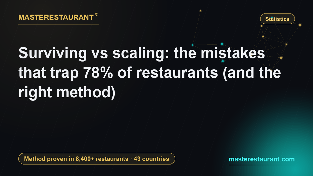 Surviving vs scaling: the mistakes that trap 78% of restaurants (and the right method) — Masterestaurant