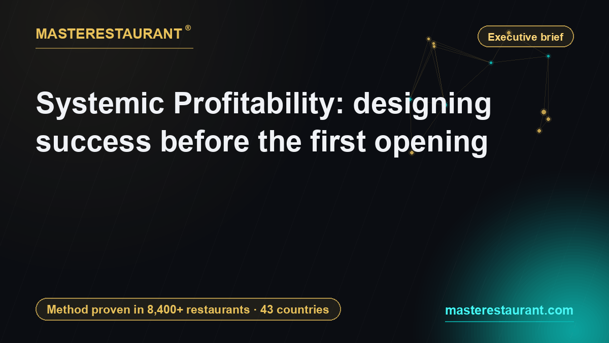 Systemic Profitability: designing success before the first opening — Masterestaurant