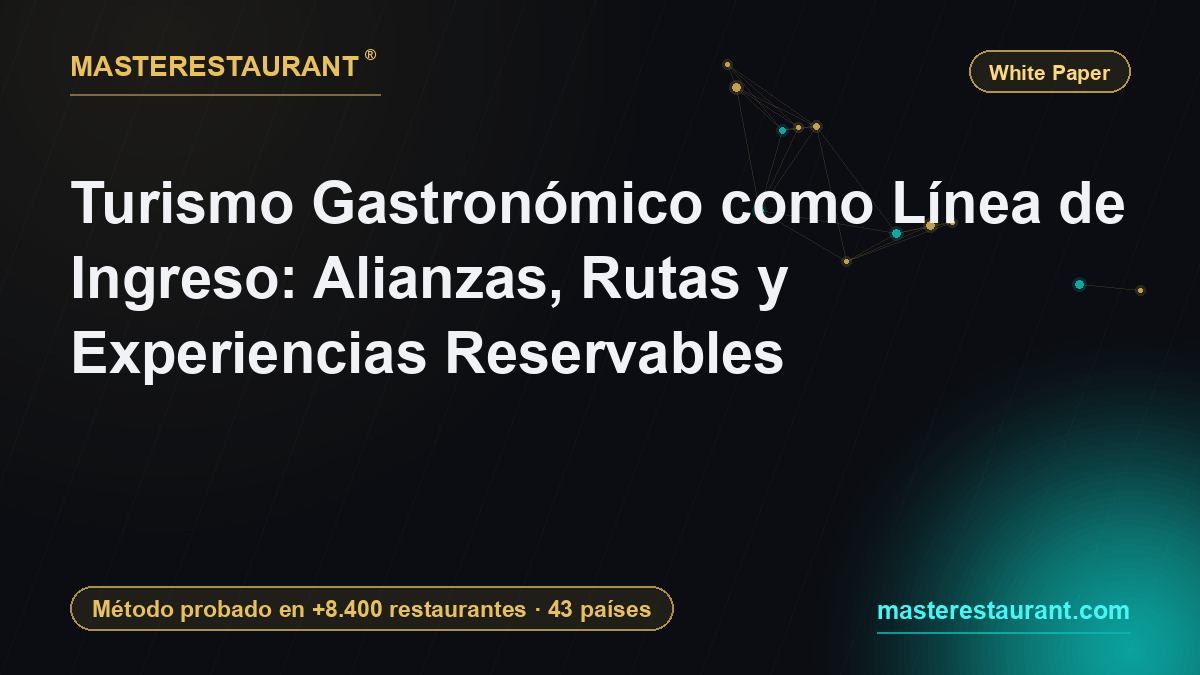 Turismo Gastronómico como Línea de Ingreso: Alianzas, Rutas y Experiencias Reservables (2026) — Masterestaurant