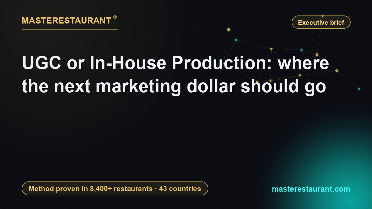 UGC or In-House Production: where the next marketing dollar should go — Masterestaurant