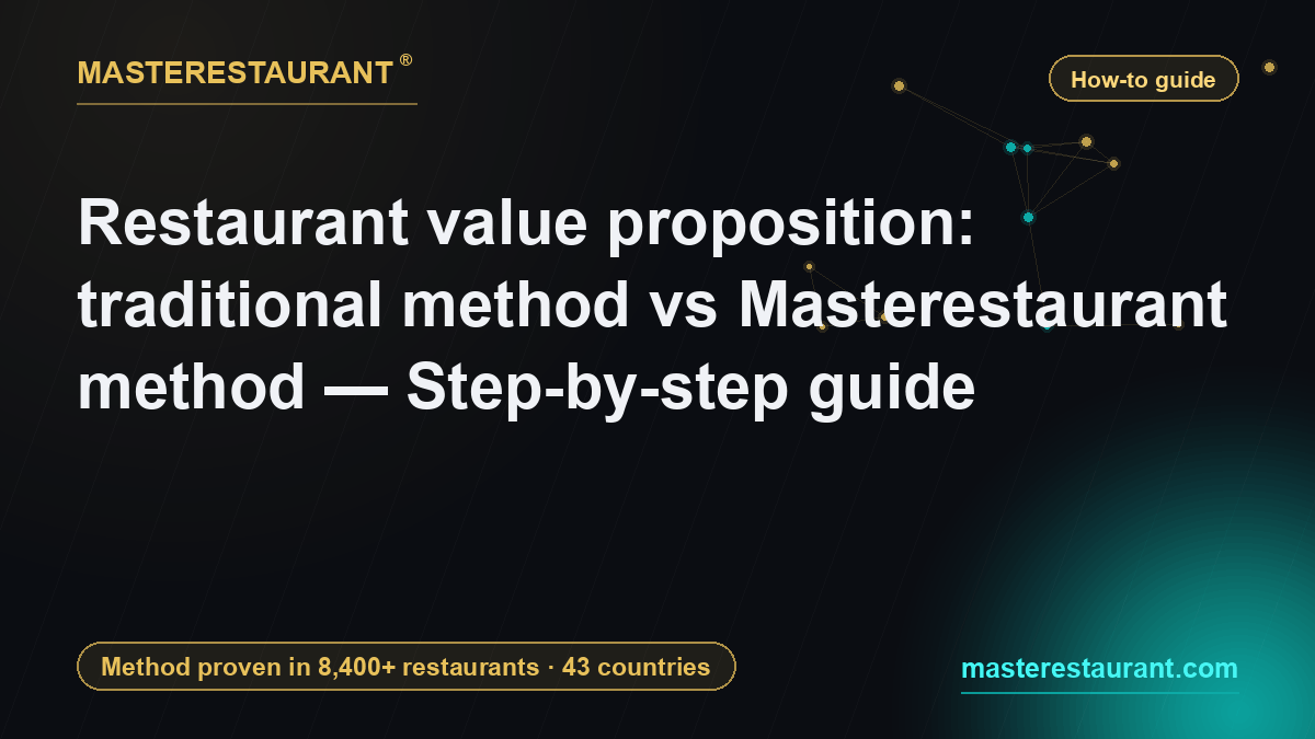 Restaurant value proposition: traditional method vs Masterestaurant method — Step-by-step guide — Masterestaurant