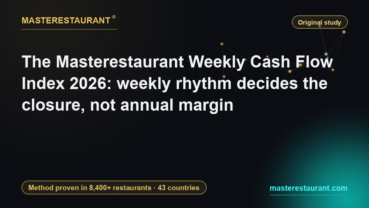 The Masterestaurant Weekly Cash Flow Index 2026: weekly rhythm decides the closure, not annual margin — Masterestaurant