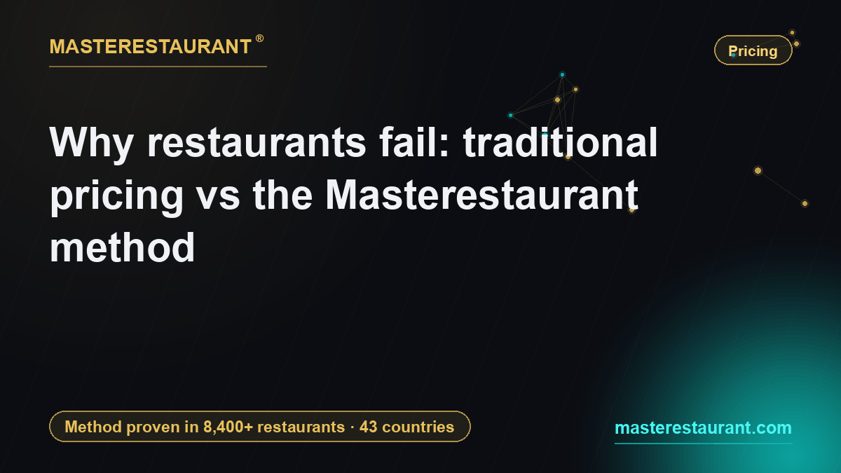 Why restaurants fail: traditional pricing vs the Masterestaurant method — Masterestaurant