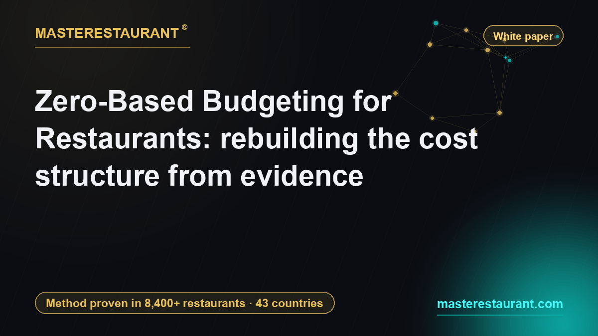 Zero-Based Budgeting for Restaurants: rebuilding the cost structure from evidence — Masterestaurant