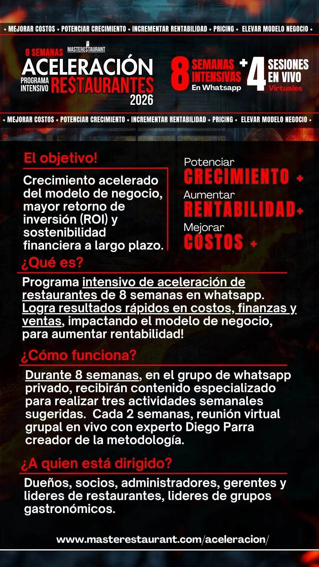 Aceleración · objetivo, qué es, cómo funciona y a quién está dirigido