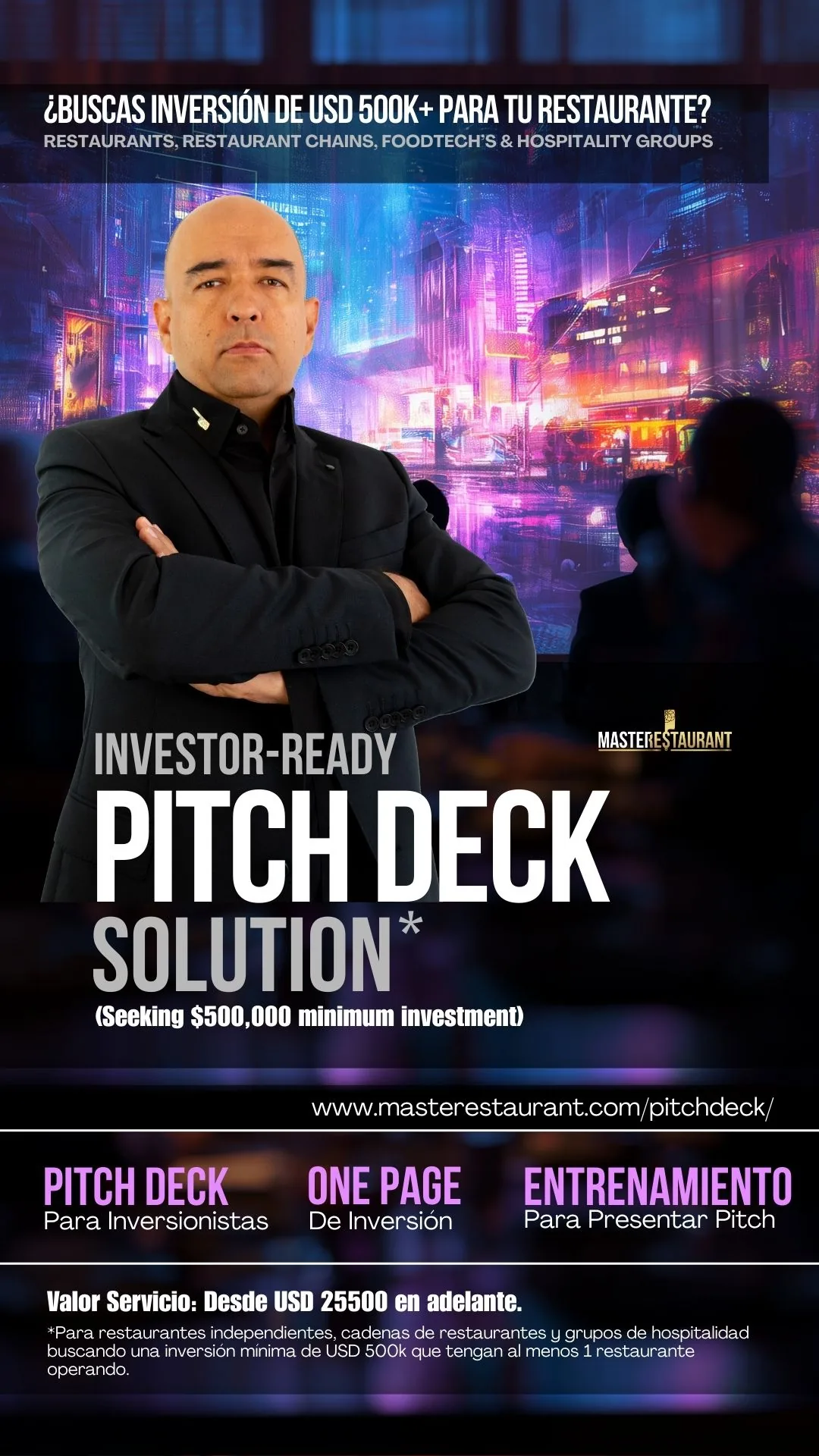 Investor-Ready Pitch Deck Solution para restaurantes — característica 1